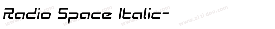 Radio Space Italic字体转换